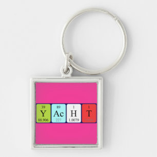 Yacht periodic table keyring