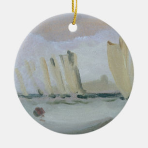 Yacht Racing on the Solent, previously attributed Ceramic Tree Decoration