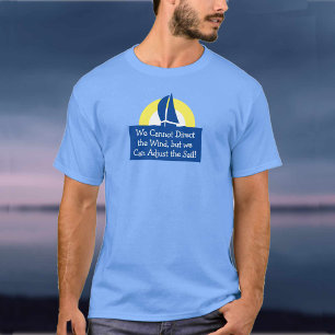 Yacht Racing Sailing With Sunset T-Shirt
