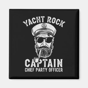 Yacht Rock Captain Pontoon Boat Party Sailor Boati Magnet