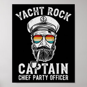 Yacht Rock Captain Pontoon Boat Party Sailor Boati Poster
