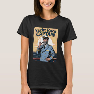Yacht Rock Captain Retro Ocean Design T-Shirt