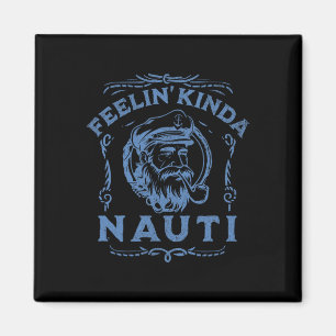 Yacht Rock Party Nauti Motor Boat Captain Love Mot Magnet