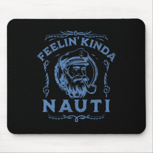Yacht Rock Party Nauti Motor Boat Captain Love Mot Mouse Pad