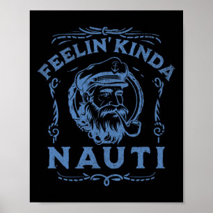 Yacht Rock Party Nauti Motor Boat Captain Love Mot Poster