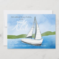 Yacht Watercolor Invitation