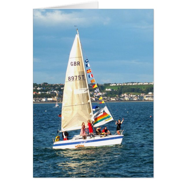 Yacht with flags (Front)