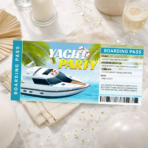 Yachting Boat Cruise Birthday Party Invitation