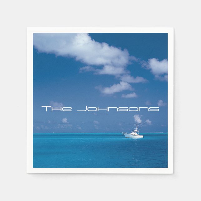 Yachting into the Blue Napkin (Front)