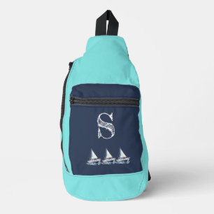Yachting theme sling bag