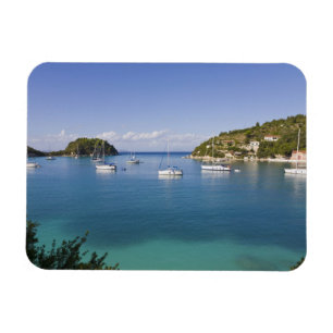 Yachts at anchor, Lakka, Paxos, Greece Magnet