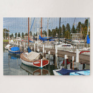 Yachts in marina, Port Fairy, Victoria, Australia2 Jigsaw Puzzle