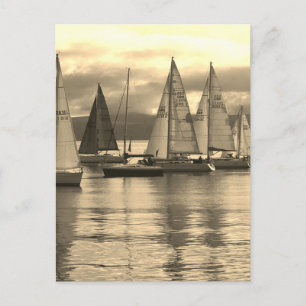 Yachts in Rothesay Bay, Scotland. Postcard