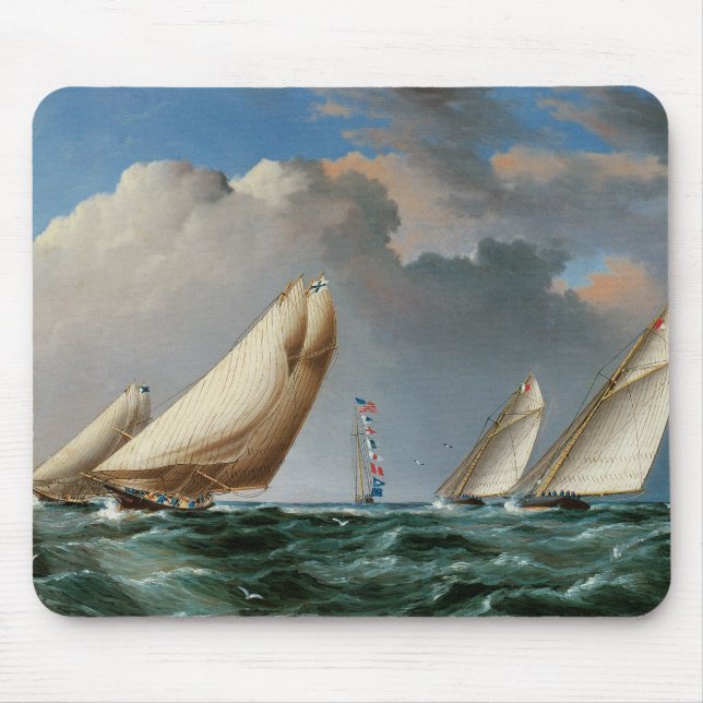 Yachts Rounding the Mark Mouse Pad (Front)
