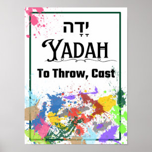 Yadah: Hebrew Word for Praise Poster