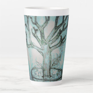 yaei dead bonsai tree drawing art  latte mug