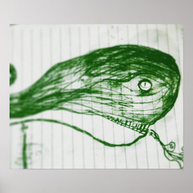 yaei green whale  poster (Front)