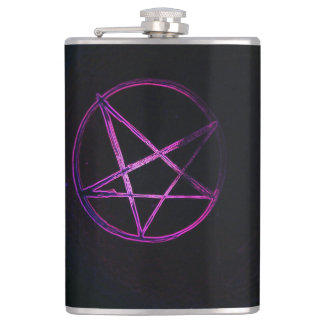 Yaei purple pentagram  hip flask