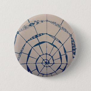 yaei spiderwebs art 6 cm round badge