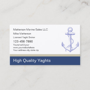 Yaght Broker Business Cards