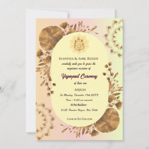 Yagnopavit  Upanayanam Hindu Thread Janeu Ceremony Invitation