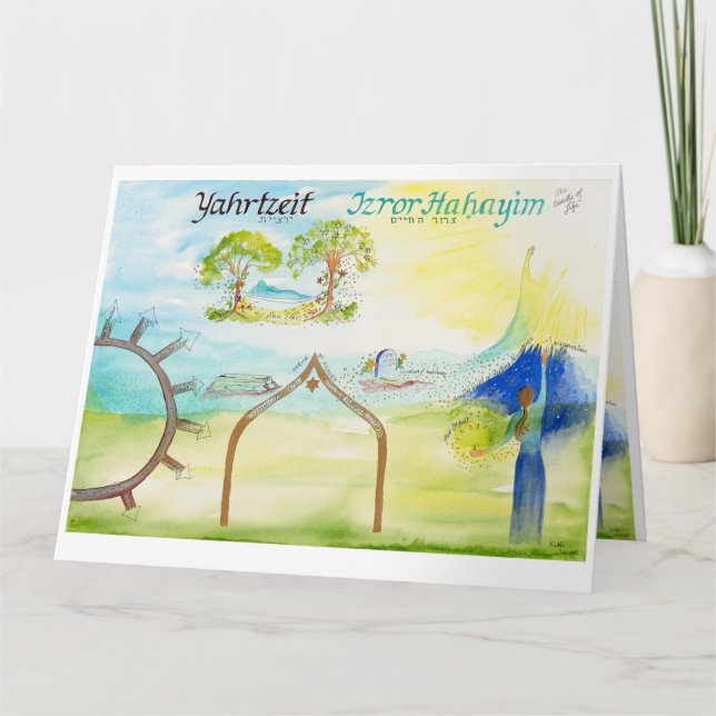 Yahrtzeit: Mapping the Journey:Mourner & Soul Card (Front)