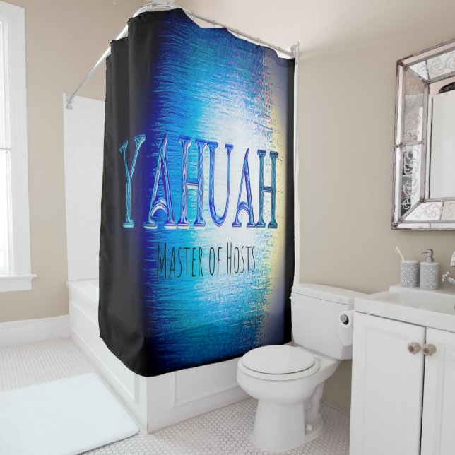 Yahuah-Master of Hosts 01-01 Shower Curtain (In Situ)