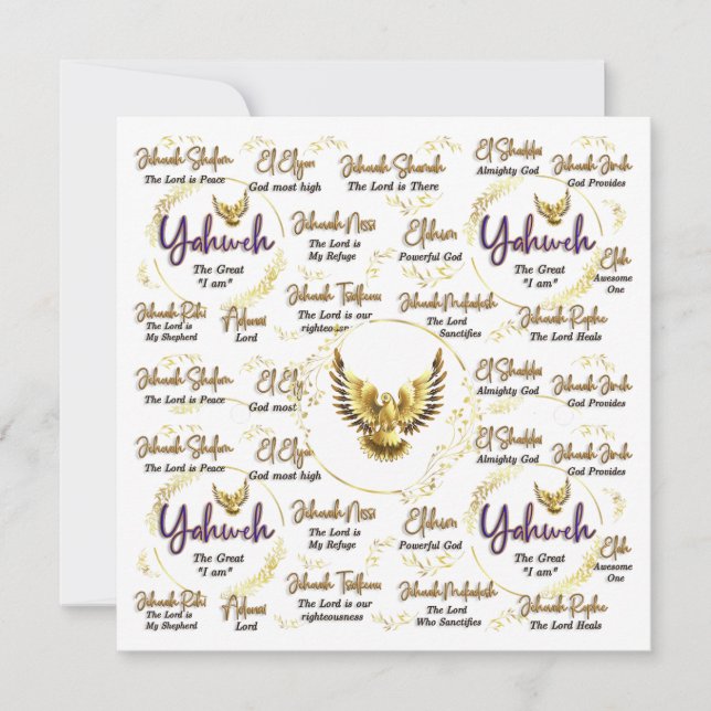 Yahweh Passover Card (Front)