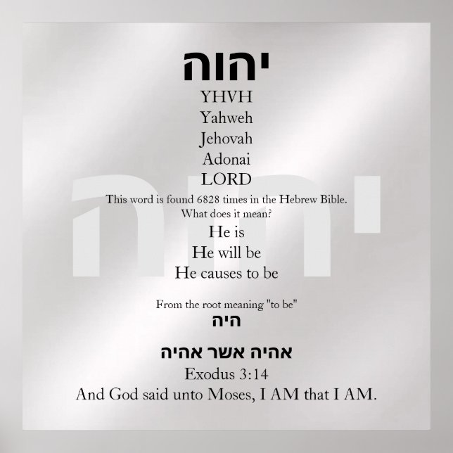 Yahweh Poster (Front)