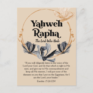Yahweh Rapha | Names of God Devotional Scripture Postcard