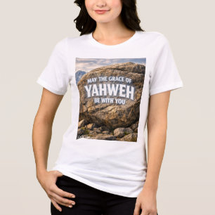 YAHWEH white Tri-Blend Shirt