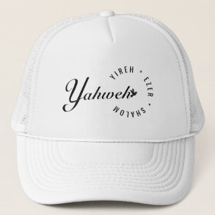 Yahweh Yireh Shalom Ezer Names of God Christian Do Trucker Hat