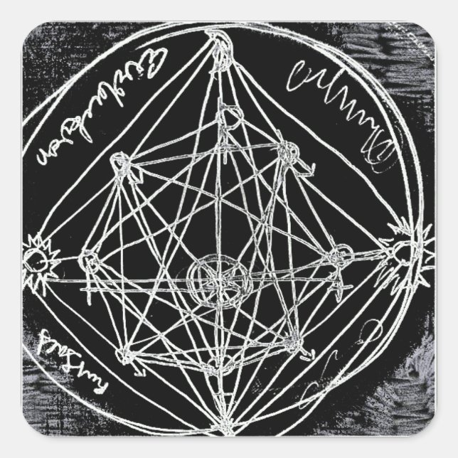 yaie alchemical transmutation art square sticker (Front)