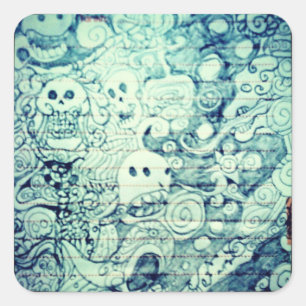 yaie anime manga imaginative thinker square sticker