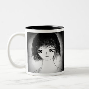 yaie anime manga pretty girl Two-Tone coffee mug