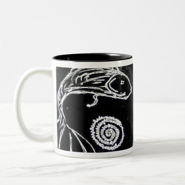 yaie betta fish Two-Tone coffee mug (Left)