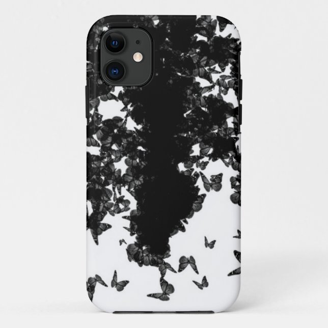 yaie black butterflies Case-Mate iPhone case (Back)