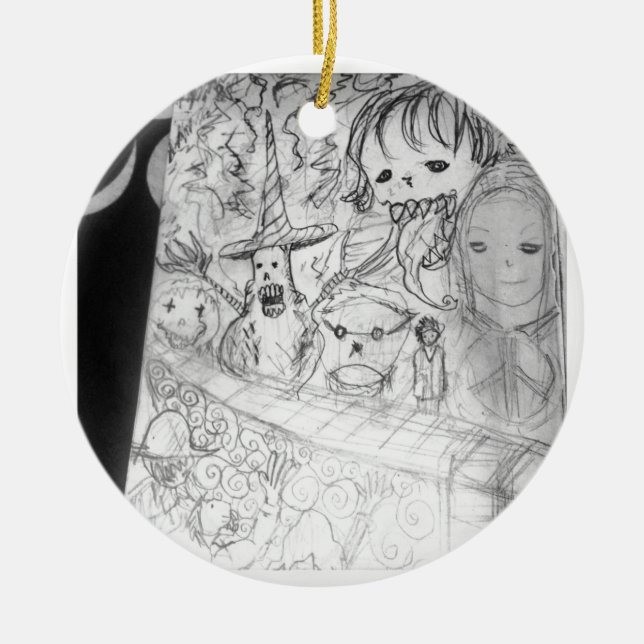 yaie monster manga anime ceramic tree decoration (Front)