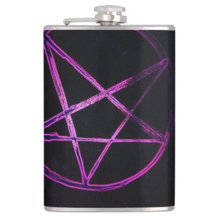 yaie purple pentagram hip flask