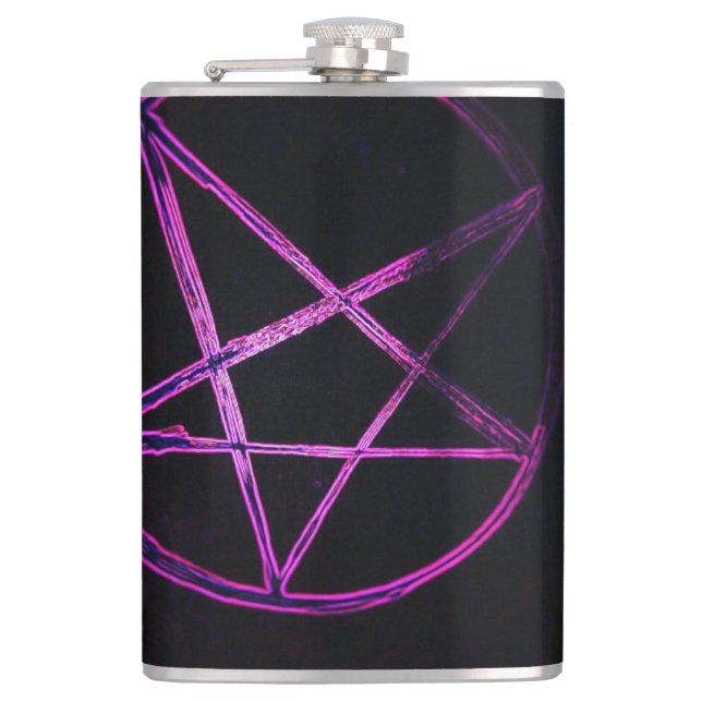 yaie purple pentagram hip flask (Front)