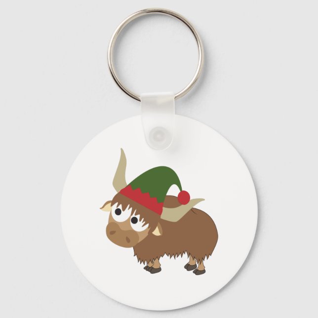 Yak Christmas Elf Key Ring (Front)