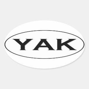 YAK Oval Logo Sticker