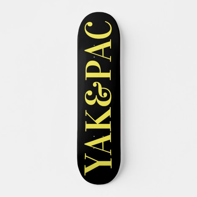 YAK & PAK Skateboard, 7¾" Deck Skateboard (Front)