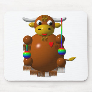 Yak playing with Yo-Yos Mouse Pad