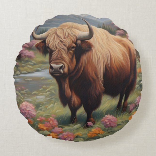 Yak Round Cushion (Front)