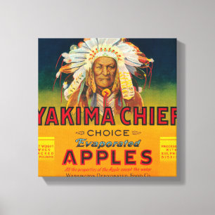 Yakima Chief Apple Label - Yakima, WA Canvas Print