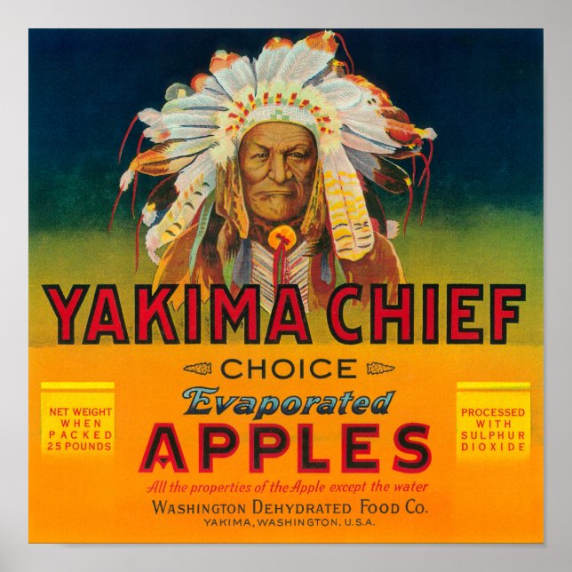 Yakima Chief Apple Label - Yakima, WA Poster (Front)