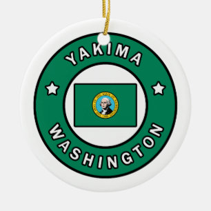 Yakima Washington Ceramic Tree Decoration