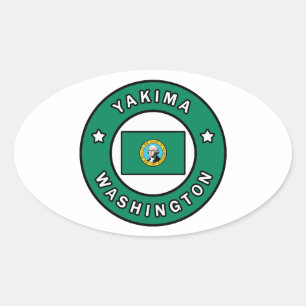 Yakima Washington Oval Sticker