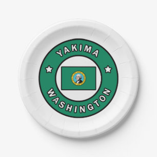 Yakima Washington Paper Plate